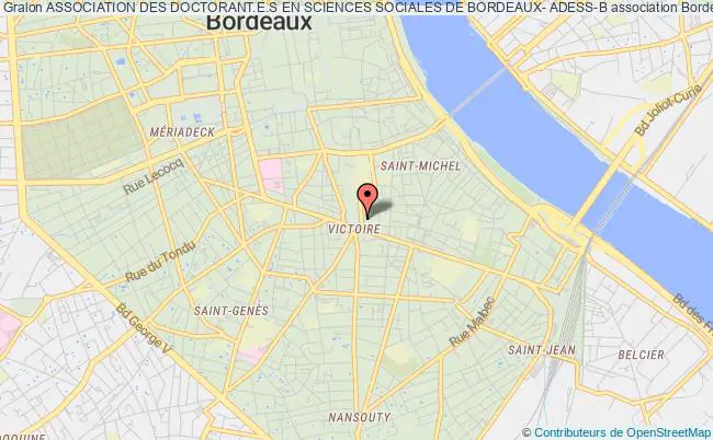 plan association Association Des Doctorant.e.s En Sciences Sociales De Bordeaux- Adess-b Bordeaux
