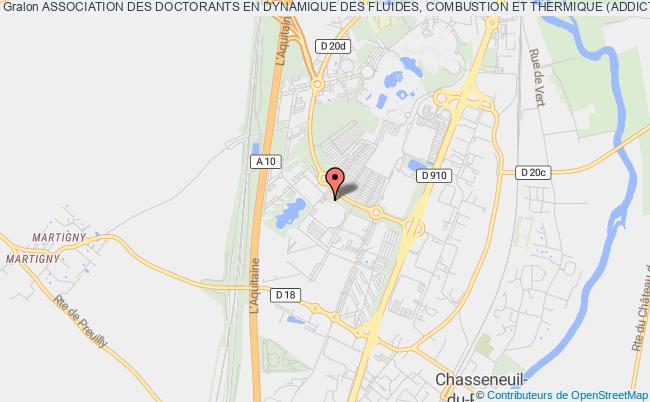 plan association Association Des Doctorants En Dynamique Des Fluides, Combustion Et Thermique (addict) Chasseneuil-du-Poitou Cedex