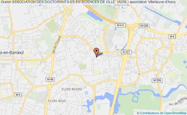 plan association Association Des Doctorants-es En Sciences De Lille  (adsl) Villeneuve-d'Ascq