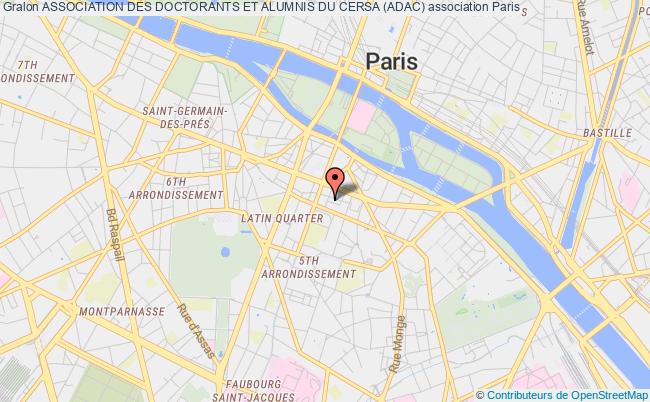 plan association Association Des Doctorants Et Alumnis Du Cersa (adac) Paris