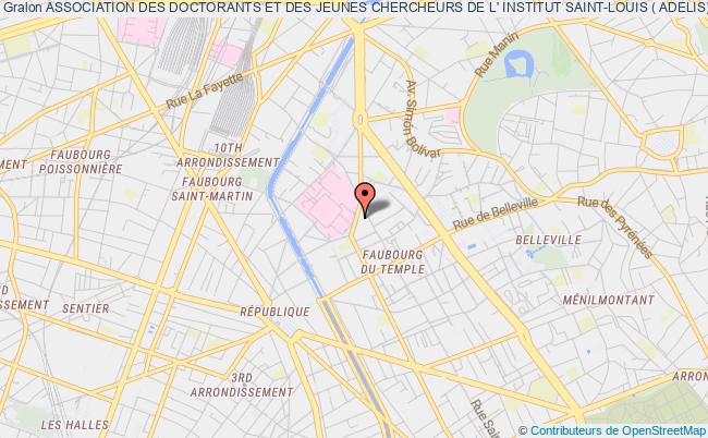 plan association Association Des Doctorants Et Des Jeunes Chercheurs De L' Institut Saint-louis ( Adelis) Paris