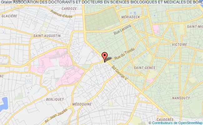 plan association Association Des Doctorants Et Docteurs En Sciences Biologiques Et Medicales De Bordeaux Bordeaux