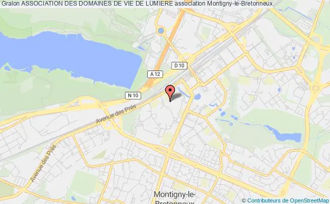 plan association Association Des Domaines De Vie De Lumiere Montigny-le-Bretonneux