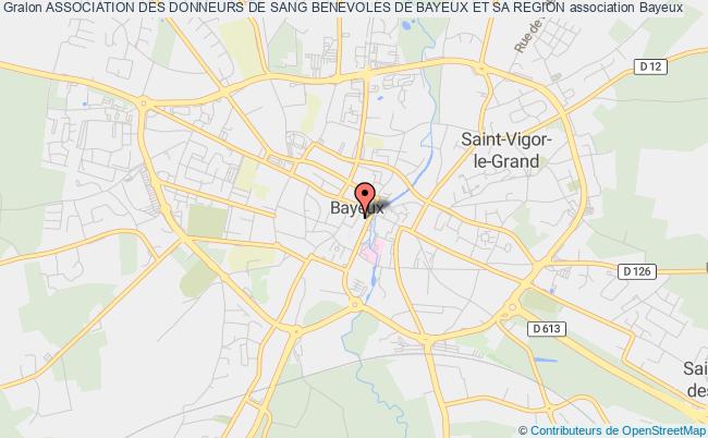 plan association Association Des Donneurs De Sang Benevoles De Bayeux Et Sa Region Bayeux