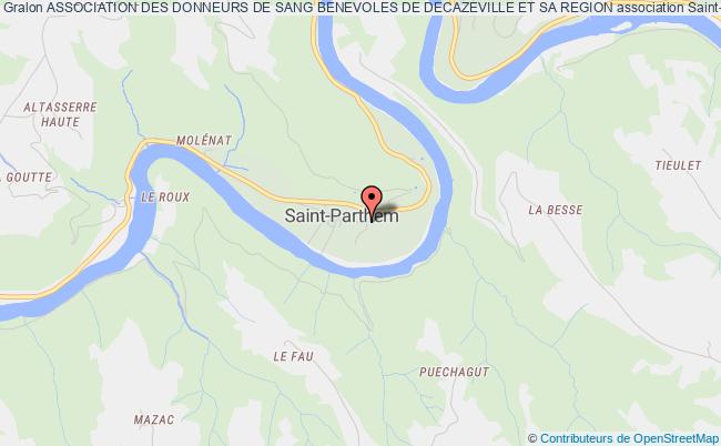 plan association Association Des Donneurs De Sang Benevoles De Decazeville Et Sa Region Saint-Parthem