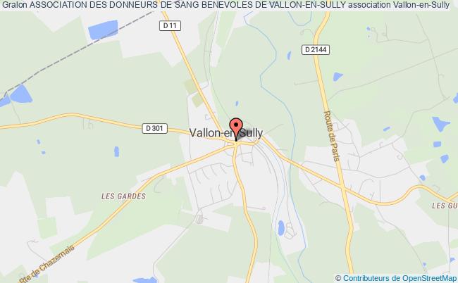 plan association Association Des Donneurs De Sang Benevoles De Vallon-en-sully Vallon-en-Sully