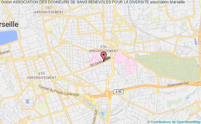 plan association Association Des Donneurs De Sang Benevoles Pour La Diversite Marseille