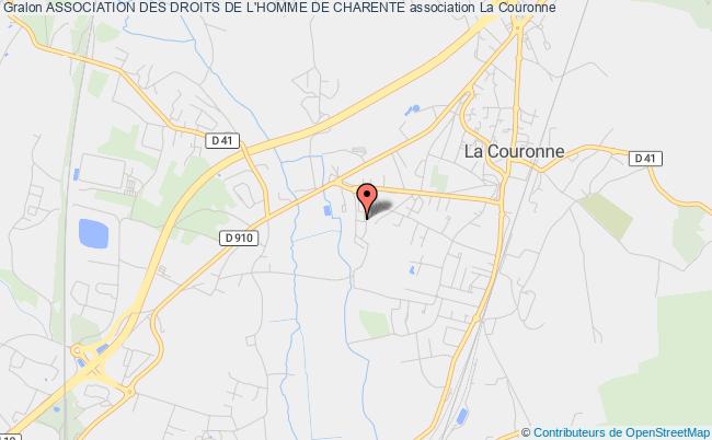 plan association Association Des Droits De L'homme De Charente La Couronne