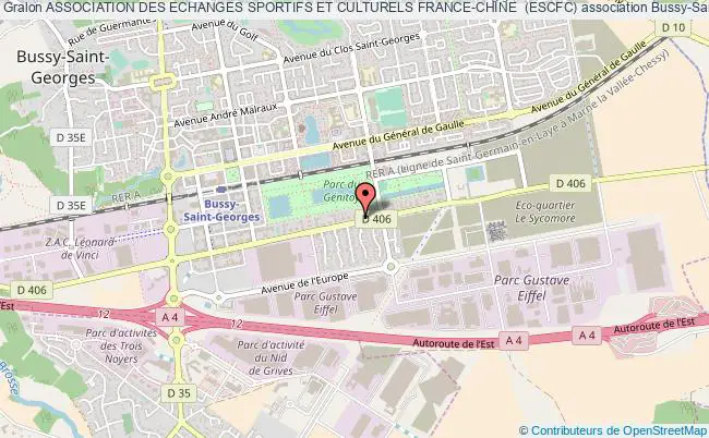 plan association Association Des Echanges Sportifs Et Culturels France-chine  (escfc) Bussy-Saint-Georges