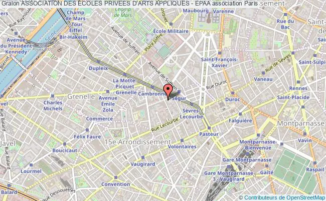 plan association Association Des Ecoles Privees D'arts Appliques - Epaa Paris