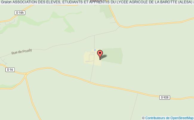 plan association Association Des Eleves, Etudiants Et Apprentis Du Lycee Agricole De La Barotte (alesa) Châtillon-sur-Seine