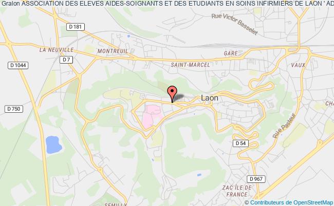 plan association Association Des Eleves Aides-soignants Et Des Etudiants En Soins Infirmiers De Laon ' Adassil ' Laon