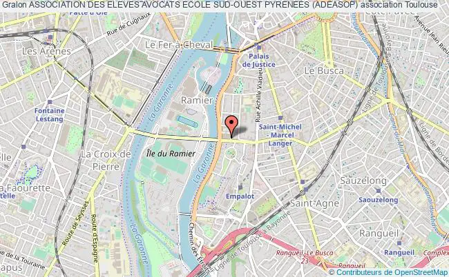 plan association Association Des Eleves Avocats Ecole Sud-ouest Pyrenees (adeasop) Toulouse