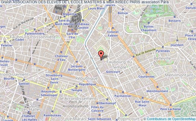 plan association Association Des Eleves De L'ecole Masters & Mba Inseec Paris Paris