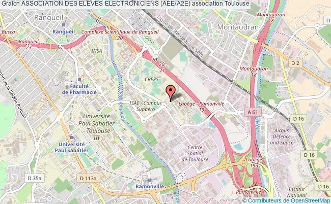 plan association Association Des Eleves Electroniciens (aee/a2e) Toulouse