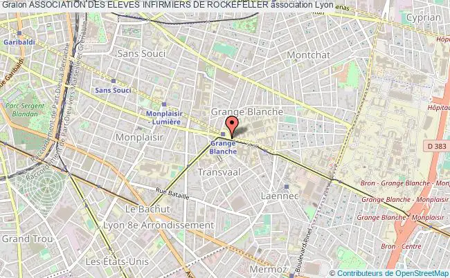 plan association Association Des Eleves Infirmiers De Rockefeller Lyon 8e Arrondissement