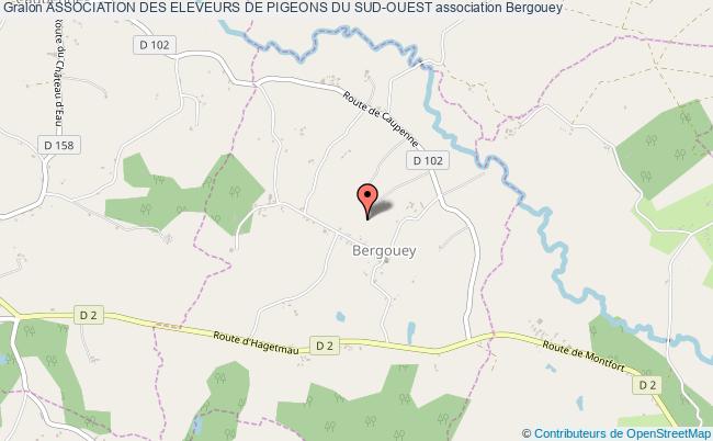 plan association Association Des Eleveurs De Pigeons Du Sud-ouest Bergouey