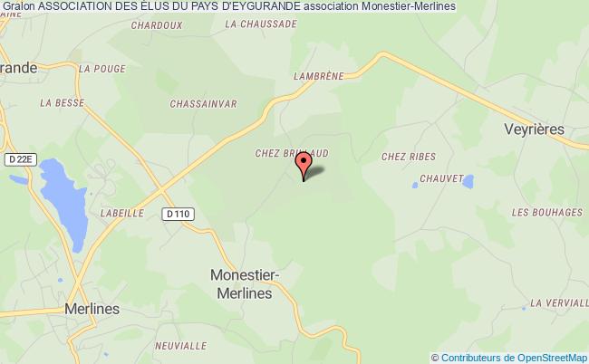 plan association Association Des Élus Du Pays D'eygurande Monestier-Merlines