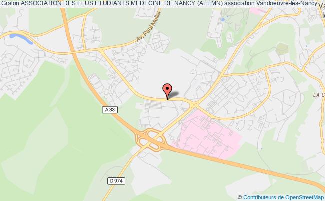 plan association Association Des Elus Etudiants MÉdecine De Nancy (aeemn) Vandoeuvre-lès-Nancy