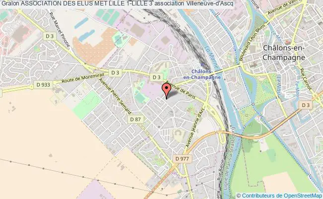 plan association Association Des Elus Met Lille 1-lille 3 Villeneuve-d'Ascq