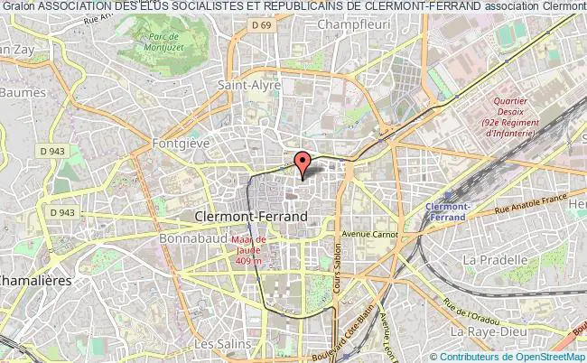 plan association Association Des Elus Socialistes Et Republicains De Clermont-ferrand Clermont-Ferrand