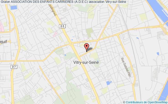 plan association Association Des Enfants CarriÈres (a.d.e.c) Vitry-sur-Seine