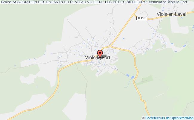 plan association Association Des Enfants Du Plateau Violien " Les Petits Siffleurs" Viols-le-Fort