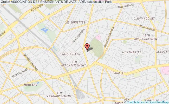 plan association Association Des Enseignants De Jazz (adej) Paris