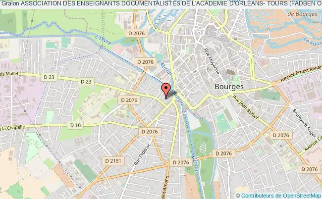 plan association Association Des Enseignants Documentalistes De L'academie D'orleans- Tours (fadben Orleans-tours) Bourges