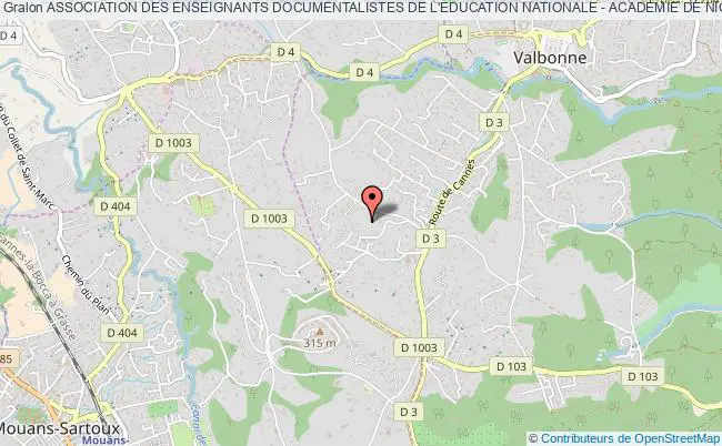 plan association Association Des Enseignants Documentalistes De L'education Nationale - Academie De Nice (adben Nice) Valbonne