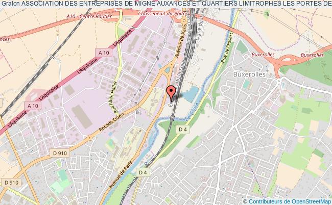 plan association Association Des Entreprises De Migne Auxances Et Quartiers Limitrophes Les Portes De L'auxances Poitiers