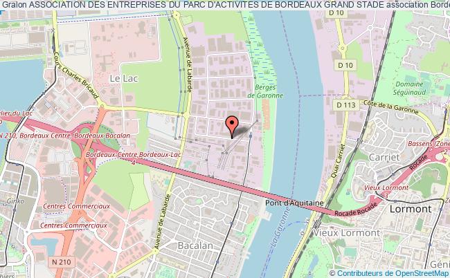 plan association Association Des Entreprises Du Parc D'activites De Bordeaux Grand Stade Bordeaux