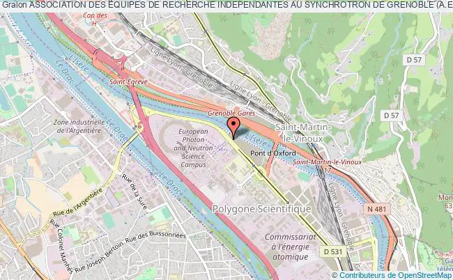 plan association Association Des Equipes De Recherche Independantes Au Synchrotron De Grenoble (a.e.r.i.s.g.) Grenoble