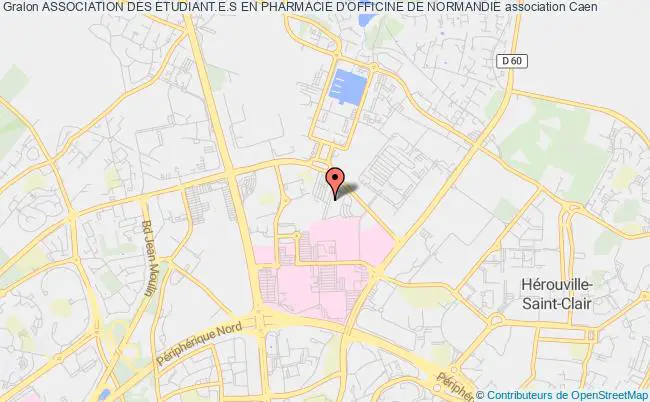 plan association Association Des Etudiant.e.s En Pharmacie D'officine De Normandie Caen