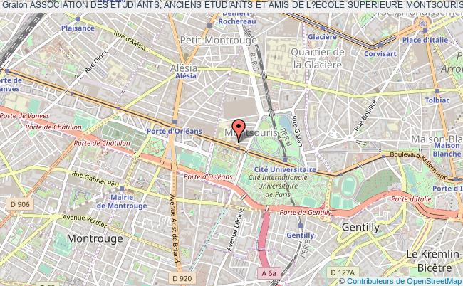 plan association Association Des Etudiants, Anciens Etudiants Et Amis De L?ecole Superieure Montsouris (3aesm) Paris