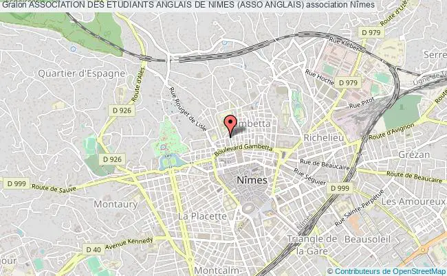 plan association Association Des Etudiants Anglais De Nimes (asso Anglais) Nîmes