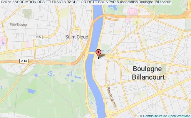 plan association Association Des Étudiants Bachelor De L'essca Paris Boulogne-Billancourt