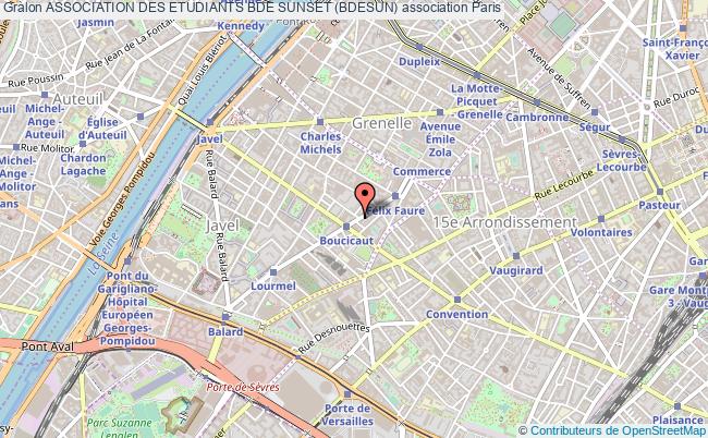 plan association Association Des Etudiants Bde Sunset (bdesun) Paris 15e