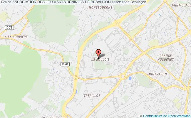 plan association Association Des Étudiants BÉninois De BesanÇon Besançon