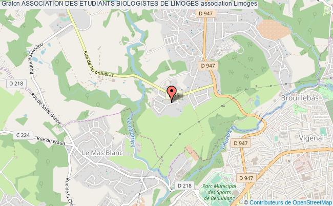 plan association Association Des Etudiants Biologistes De Limoges Limoges
