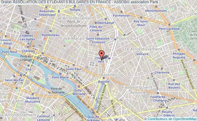 plan association Association Des Etudiants Bulgares En France - Assobg Paris