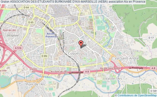 plan association Association Des Étudiants BurkinabÉ D'aix-marseille (aeba) Aix-en-Provence
