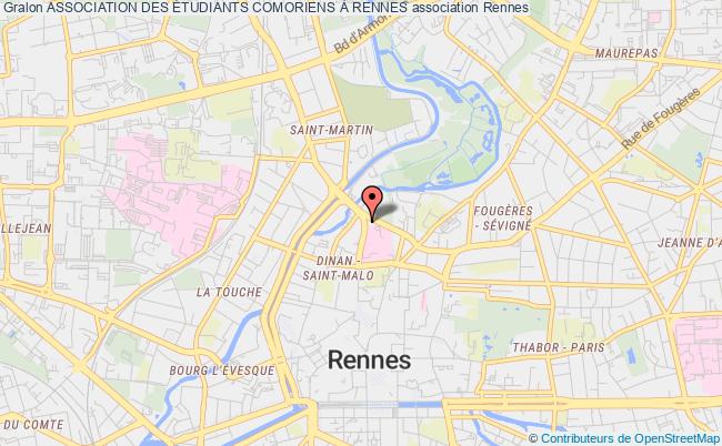plan association Association Des Étudiants Comoriens À Rennes Rennes