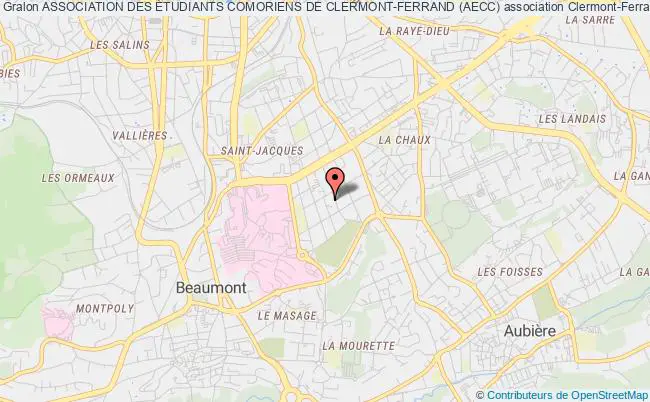 plan association Association Des Étudiants Comoriens De Clermont-ferrand (aecc) Clermont-Ferrand