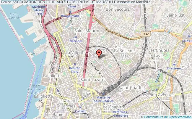 plan association Association Des Etudiants Comoriens De Marseille Marseille