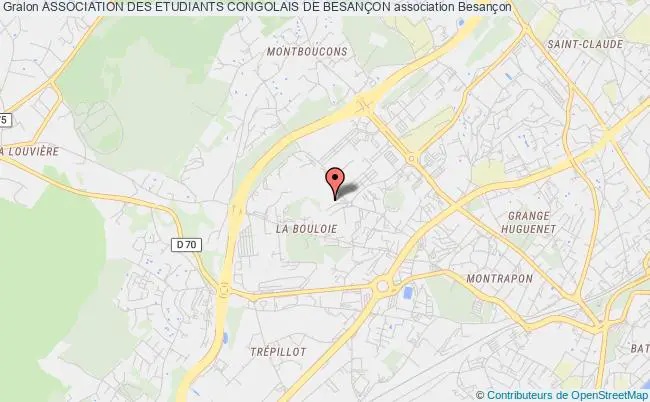 plan association Association Des Etudiants Congolais De BesanÇon Besançon