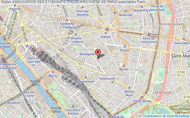 plan association Association Des Etudiants D'audioprothese De Paris Paris