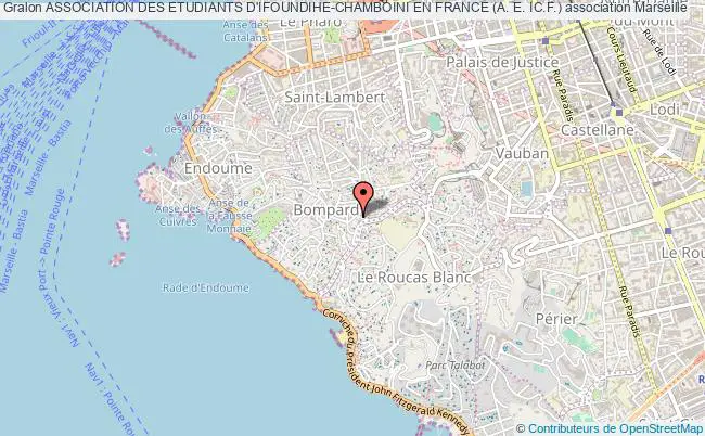 plan association Association Des Etudiants D'ifoundihe-chamboini En France (a. E. Ic.f.) Marseille
