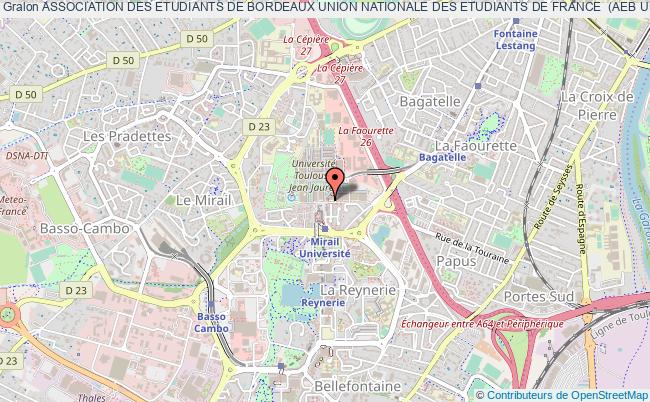 plan association Association Des Etudiants De Bordeaux Union Nationale Des Etudiants De France  (aeb Unef) Pessac