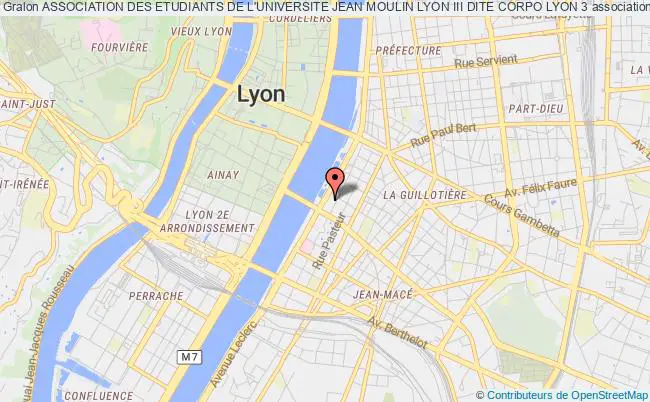 plan association Association Des Etudiants De L'universite Jean Moulin Lyon Iii Dite Corpo Lyon 3 Lyon